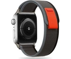Tech Protect Išmaniojo laikrodžio Apple 4/5/6/7/8/SE/ULTRA nailoninis dirželis, Juodos spalvos, 42/44/45/49mm