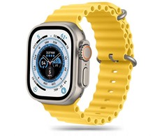 Tech Protect Išmaniojo laikrodžio Apple 4/5/6/7/8/SE/ULTRA silikoninis dirželis, Geltonos spalvos, 42/44/45/49mm