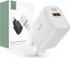 Įkroviklis 20W USB QC3.0 + USB-C PD Tech-Protect C20W baltos spalvos