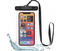 TECH-PROTECT UNIVERSALUS VANDENIUI atsparus dėklas Juodas/CLEAR
