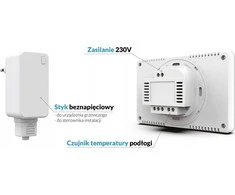 Tech ST-293z v2 belaidis valdiklis, baltas, dviejų būsenų kambarys (stiklinis priekinis skydelis)