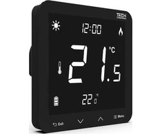 Tech ST-297V3 dviejų pakopų, įleidžiamas kambario valdiklis (3 mm stiklas), juodas