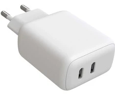 Techly Įkroviklis jungiama į tinklą 2x USB-C PD 35W max. balta