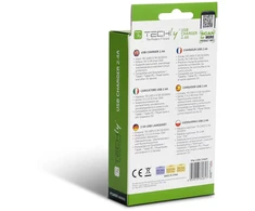 Techly Įkroviklis jungiama į tinklą USB 12W/2.4A 5V balta