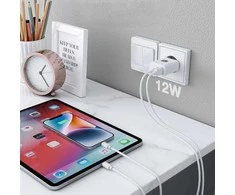Techly IPW-USB-12W2A mobiliųjų telefonų įkroviklis, ausinės, nešiojamas garsiakalbis, išorinė baterija, išmanusis telefonas, planšetinis kompiuteris, baltas, kintamosios srovės, vidinis