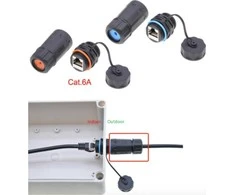 Techly IWP-MD C6A-IPGLT Lyties keitiklis / RJ45 kabeliai juodi