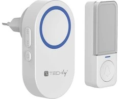 Techly Kinetic durų skambučio siųstuvo ir imtuvo rinkinys, IP56, 180m