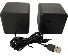 Kompiuterio kolonėlės TECHLY daugialypės terpės garsiakalbių rinkinys nešiojamam kompiuteriui ir asmeniniam kompiuteriui, USB 2.0 ir 3,5 mm lizdas