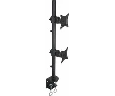 Laikiklis TECHLY 020690 Techly Dvigubas stalas LED/LCD monitoriaus rankena 13-27 2x10kg vertikaliai reguliuojama