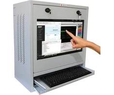 TECHLY PC LCD monitorius ir klaviatūros saugos spintelė 22 colių Pilkas
