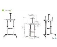 Laikiklis Techly mobilus stovas dideliems TV LCD/LED/ plazminiams 60''-100'', 100kg VESA