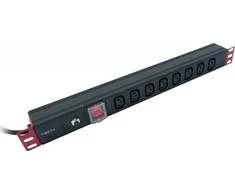 TECHLY Rack 19 colių maitinimo juosta, 8 vietos C13 su jungikliu ir apsauga nuo perkrovos