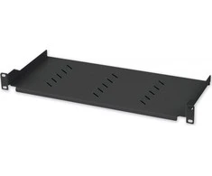 Techly 360882 lentyna 1U 150mm stelažas 19, 2 tvirtinimo taškai, perforuota, Juoda