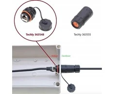 „Techly 363548“ RJ45 Cat6a ekranuota jungtis, IP68 apsaugos klasė