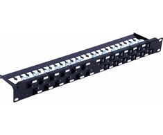 Techly 367836 Patch Panel 24x Keystone RJ45 Cat6a UTP, 1U, kampiniai prievadai