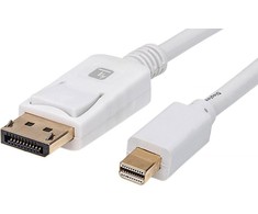 TECHLY Mini DisplayPort kištukas – DisplayPort kištukas 4K 60Hz 2m Baltas