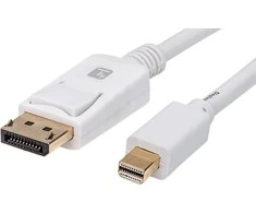 TECHLY Mini DisplayPort kištukas – DisplayPort kištukas 4K 60Hz 2m Baltas