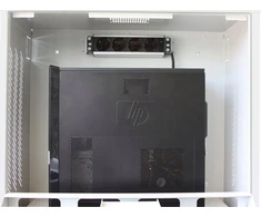 TECHLY PC LCD monitorius 22colių ir klaviatūros saugos spintelė Baltas