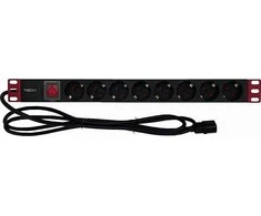 TECHLY stovo maitinimo juosta 19 colių 1U 8 vietos Schuko C14 2m