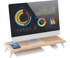 Laikiklis Techly Stojak na monitorius Riser, drewno naturalne
