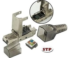 TECHLY STP Cat.6A RJ45 modulinis kištukas be įrankių