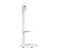 Laikiklis TECHLY grindų stovas su vežimėlio lentyna LCD/LED/plazminis televizorius 37 colių-86 colių Baltas