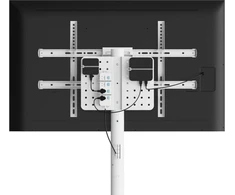 Laikiklis TECHLY grindų stovas su vežimėlio lentyna LCD/LED/plazminis televizorius 37 colių-86 colių Baltas