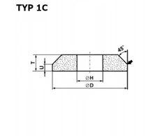ANDRE PROFILUOTAS ŠLIFAVIMO DISKAS 200mm x 8mm x 32mm CRA60K7VE01-35 ROŽINIS „TIPAS 1C”