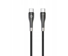 Forever Sleek kabelis USB-C - USB-C 2,0 m 60W juodos spalvos