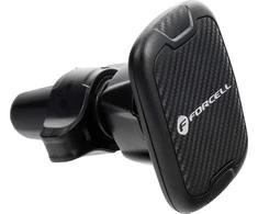 Automobilinis universalus telefono laikiklis Forcell (H-CT325) tvirtinamas ant ventiliacijos grotelių, magnetinis, juodas