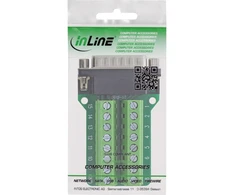 „TecLine InLine D-Sub 15“ gnybtų blokas – kištukas – 2 eilės – varžtinis gnybtas