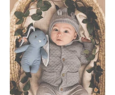 Teddykompaniet Pliušinis zuikis Elina, mėlyna 20cm