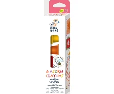 Teka Acorn Crayons - Šiltos spalvos 6vnt