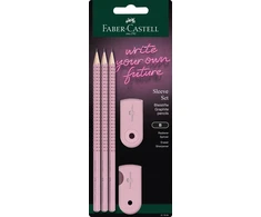 Teka Aplanko pieštukas 3vnt + trintukas + drožtukas FABER CASTELL