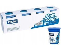 Teka Ciastolina Basic 116g 4 stiklainiai mėlyni MILAN