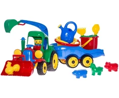 Teka ekskavatorius su priekaba ir mini komplektas 10 vnt