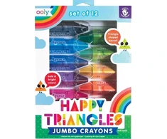 Teka Happy Triangles jumbo trikampės kreidelės 12 vnt.