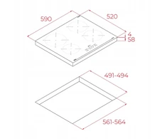 TEKA indukcinė kaitlentė IBF 64110 SSM BK