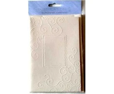 Teka Reljefinės atvirutės + vokai ornament creme 03 5vnt