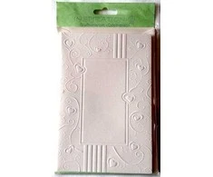 Teka Reljefinės atvirutės + vokai širdies ornamentas kremas05 5vnt