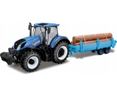 BBU „Teka New Holland T7.315“ su priekaba ir šiaudų rulonais