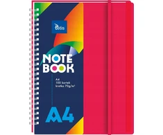 Teka Notebook A4/100K tinklelis PP raudona