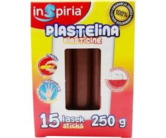 Teka Inspiria PLASTELINA SZKOLNA DLA DZIECI Rinkinys 15 SZT. ELASTYCZNA MIĘKKA KOL.RUDA