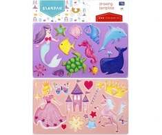 Princesės piešimo šablonas 225x130 2vnt STARPAK 505502