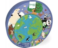 Dėlionė Teka Puzzle 45 konturowe Žemėlapis ¶wiata