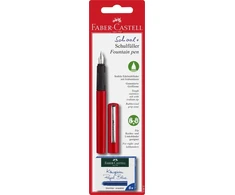 Teka Plunksnakotis Faber-Castell School+, raudonos spalvos korpusas, blisteryje