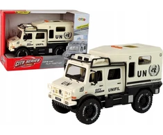 Žaislinis visureigis City Service Lean Toys, baltas, 24x13,5x10 cm