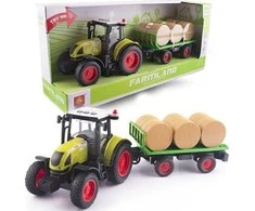 Teka Tractor su šieno ryšulių priekabos šviesa ir garsu