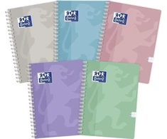 Teka žiedinis segtuvas A4/80K tinklelis Touch Pastel (5 vnt.)