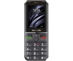 Mobilusis telefonas Maxcom Comfort MM735 su įkrovimo stotele + mygtukas SOS juodos spalvos